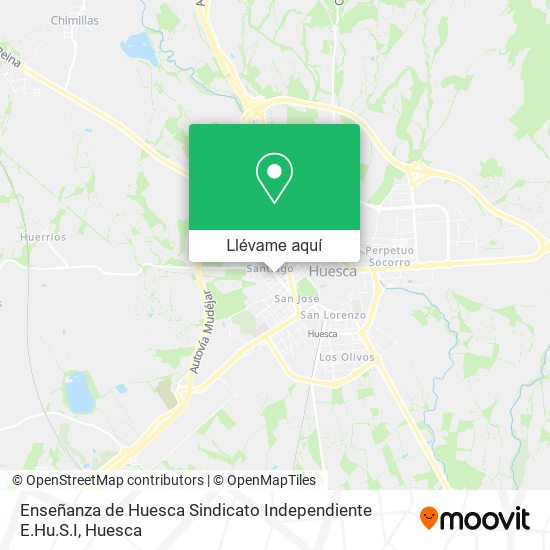 Mapa Enseñanza de Huesca Sindicato Independiente E.Hu.S.I