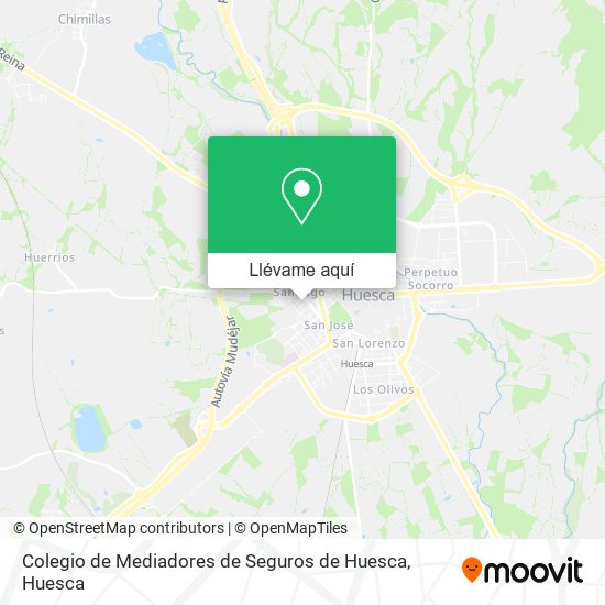 Mapa Colegio de Mediadores de Seguros de Huesca