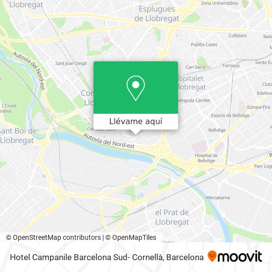 Mapa Hotel Campanile Barcelona Sud- Cornellà