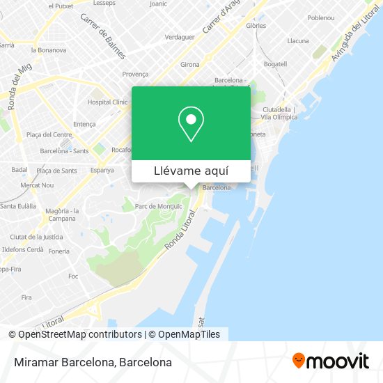 Mapa Miramar Barcelona