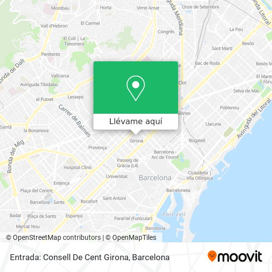 Mapa Entrada:  Consell De Cent Girona