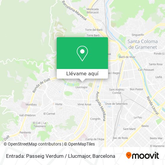 Mapa Entrada:  Passeig Verdum / Llucmajor