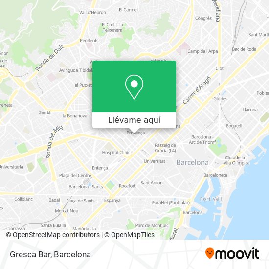 Mapa Gresca Bar