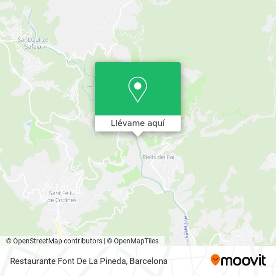 Mapa Restaurante Font De La Pineda