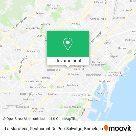 Mapa La Maroteca, Restaurant De Peix Salvatge