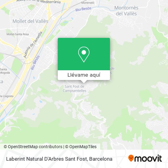 Mapa Laberint Natural D'Arbres Sant Fost