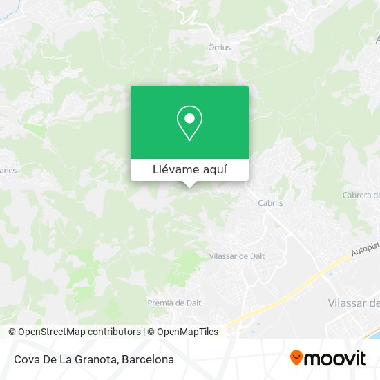 Mapa Cova De La Granota