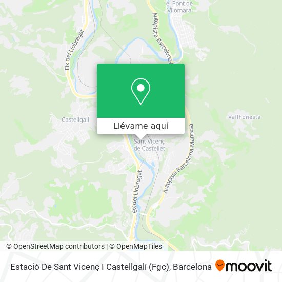 Mapa Estació De Sant Vicenç I Castellgalí (Fgc)