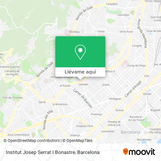 Mapa Institut Josep Serrat I Bonastre