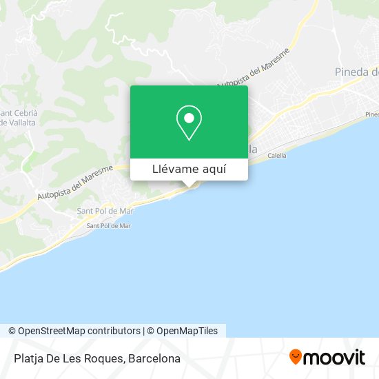 Mapa Platja De Les Roques