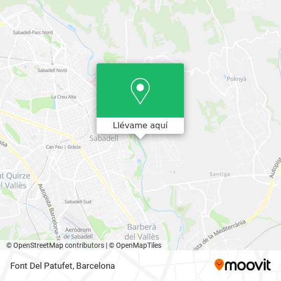 Mapa Font Del Patufet