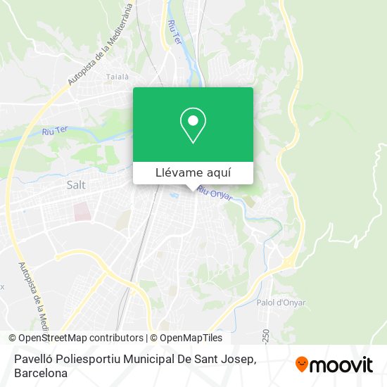 Mapa Pavelló Poliesportiu Municipal De Sant Josep