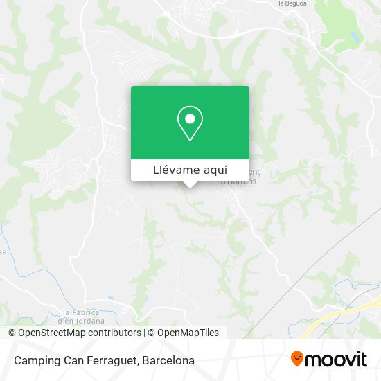 Mapa Camping Can Ferraguet