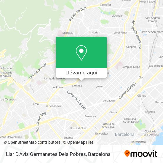 Mapa Llar D'Avis Germanetes Dels Pobres