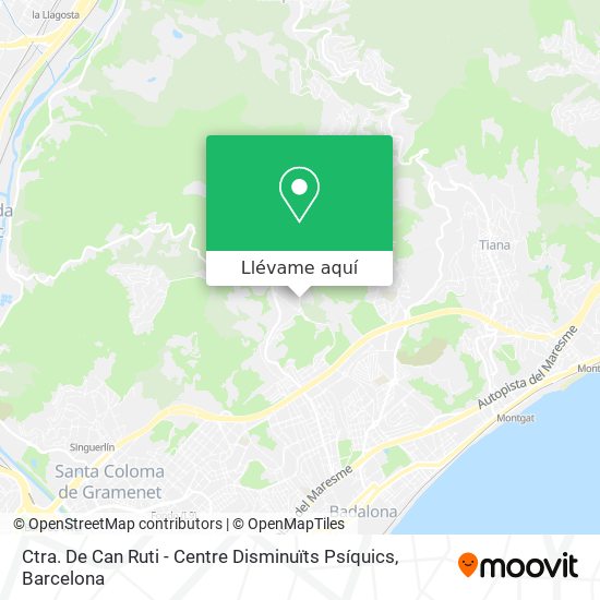 Mapa Ctra. De Can Ruti - Centre Disminuïts Psíquics