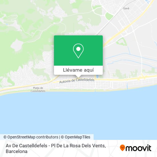 Mapa Av De Castelldefels - Pl De La Rosa Dels Vents