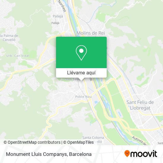 Mapa Monument Lluís Companys