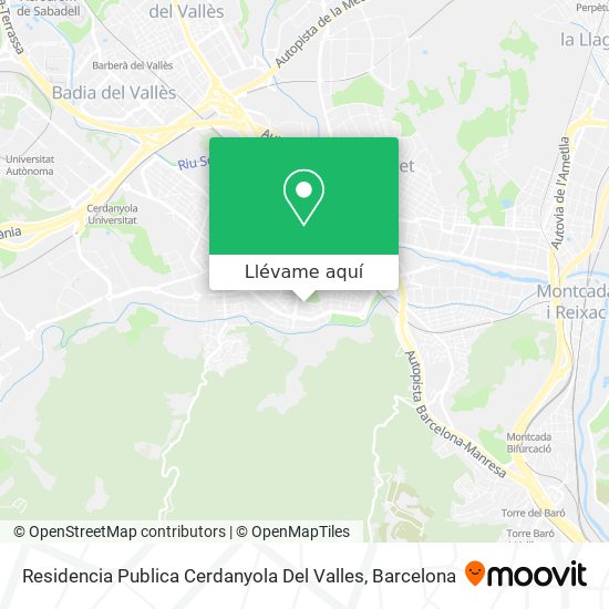Mapa Residencia Publica Cerdanyola Del Valles