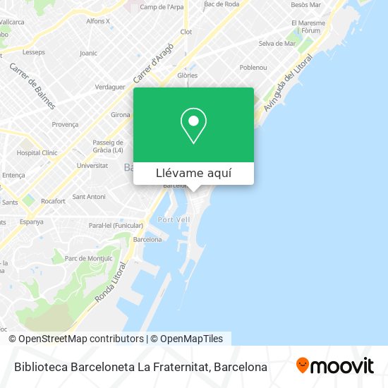 Mapa Biblioteca Barceloneta La Fraternitat