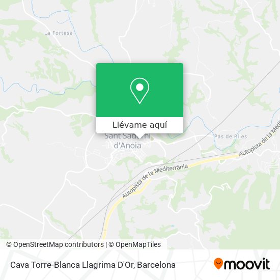 Mapa Cava Torre-Blanca Llagrima D'Or