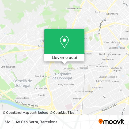 Mapa Molí - Av Can Serra