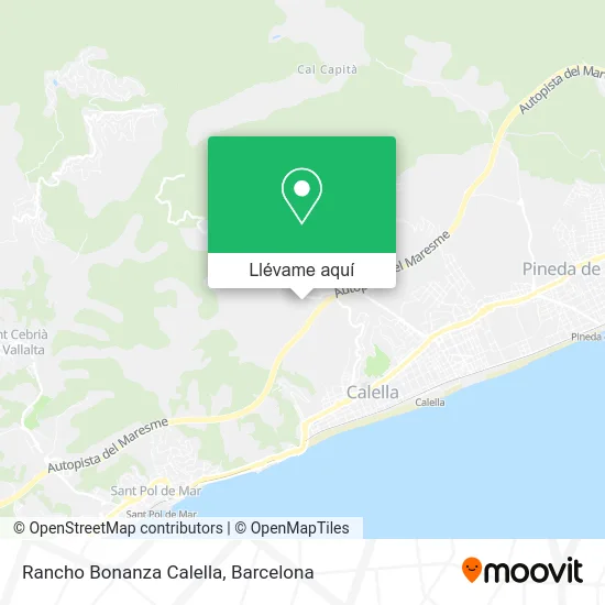 Mapa Rancho Bonanza Calella