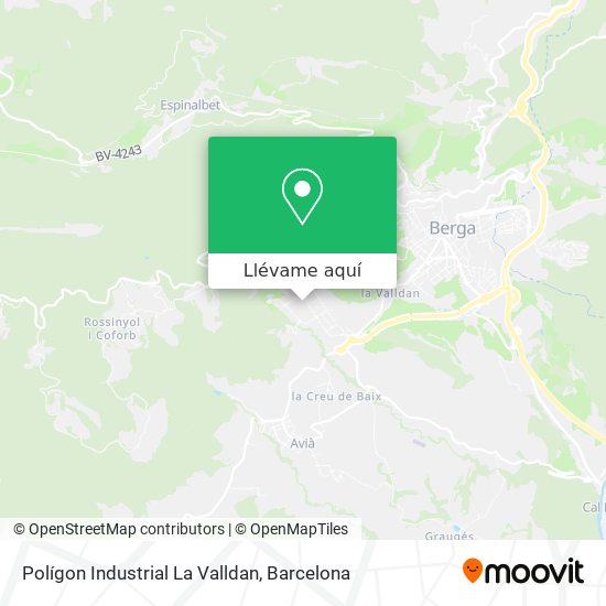 Mapa Polígon Industrial La Valldan