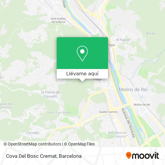 Mapa Cova Del Bosc Cremat