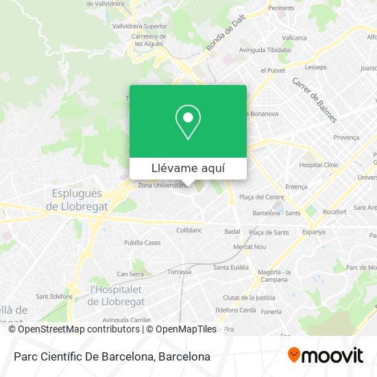 Mapa Parc Científic De Barcelona