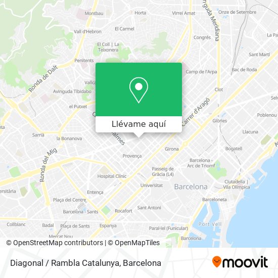 Mapa Diagonal / Rambla Catalunya