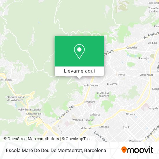 Mapa Escola Mare De Déu De Montserrat
