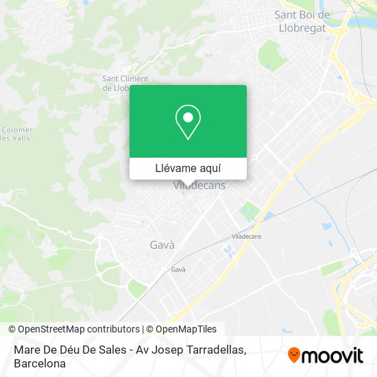Mapa Mare De Déu De Sales - Av Josep Tarradellas
