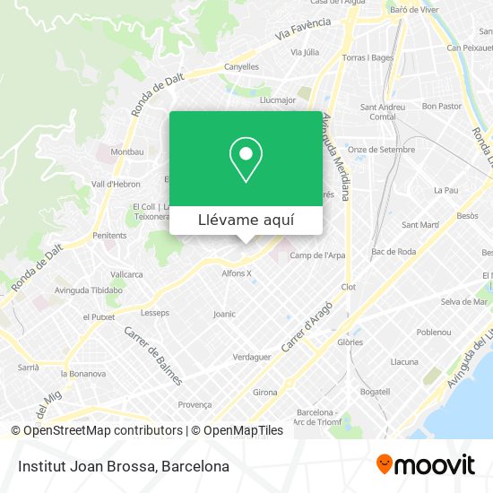 Mapa Institut Joan Brossa