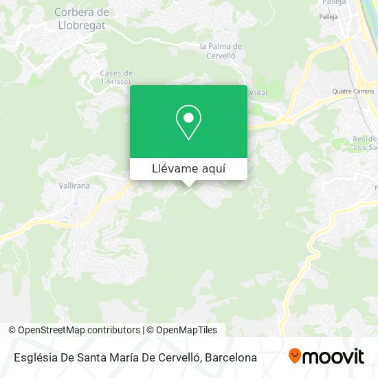 Mapa Església De Santa María De Cervelló