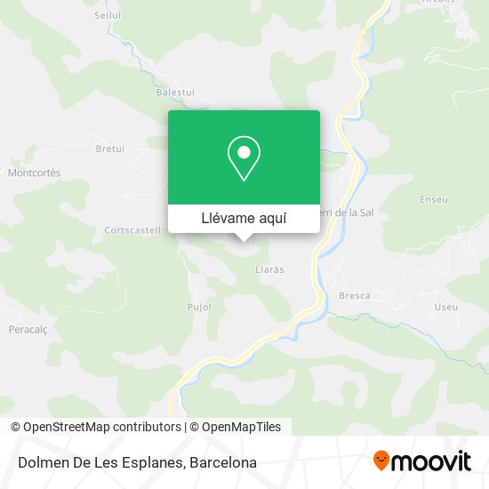 Mapa Dolmen De Les Esplanes
