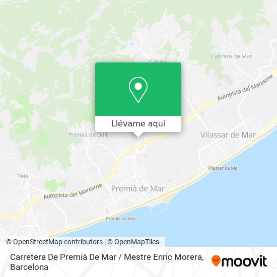 Mapa Carretera De Premià De Mar / Mestre Enric Morera