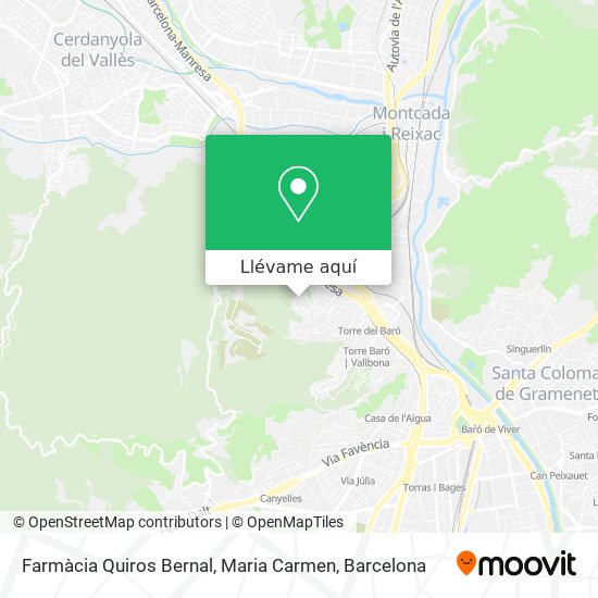 Mapa Farmàcia Quiros Bernal, Maria Carmen