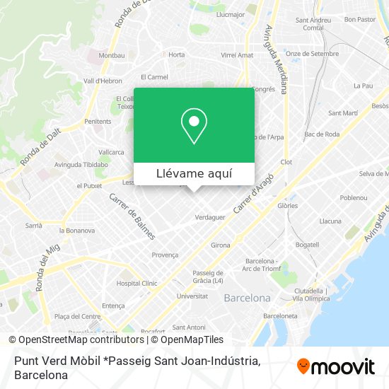 Mapa Punt Verd Mòbil *Passeig Sant Joan-Indústria