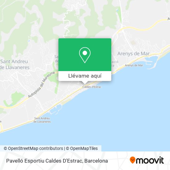 Mapa Pavelló Esportiu Caldes D'Estrac