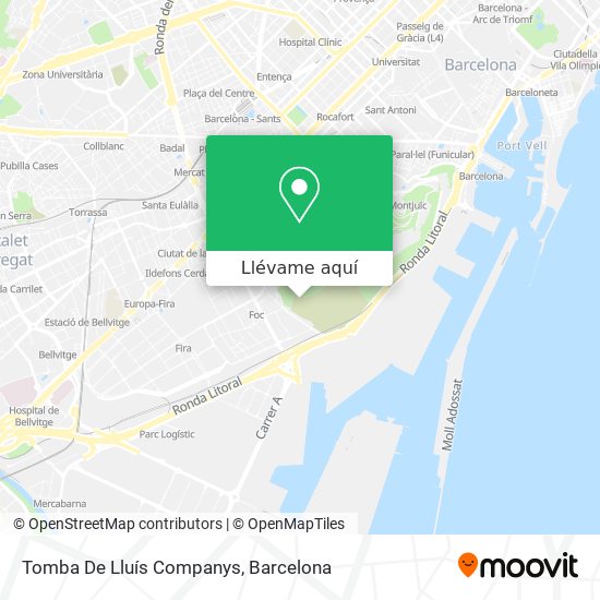 Mapa Tomba De Lluís Companys