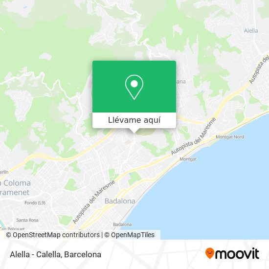 Mapa Alella - Calella