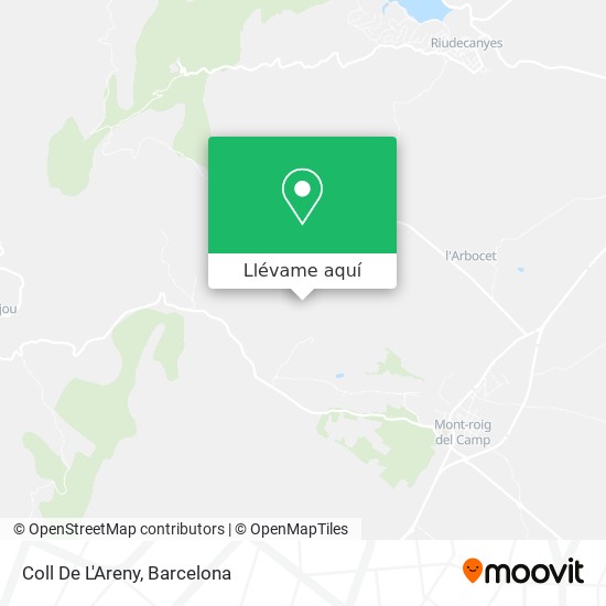 Mapa Coll De L'Areny