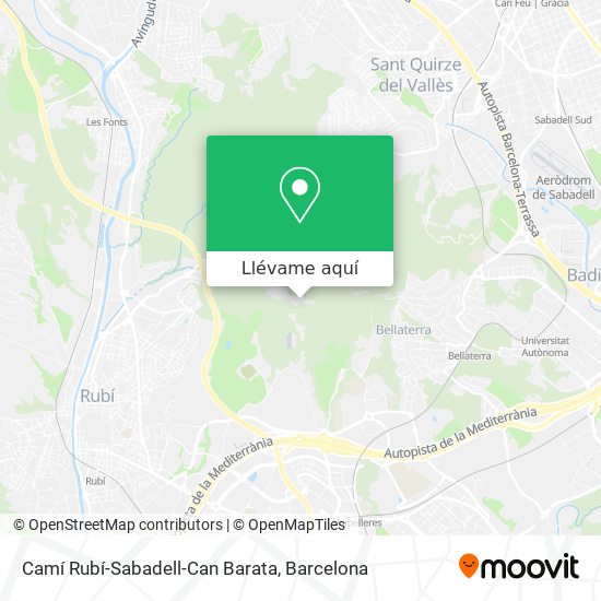 Mapa Camí Rubí-Sabadell-Can Barata