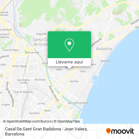 Mapa Casal De Gent Gran Badalona - Joan Valera