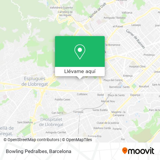 Mapa Bowling Pedralbes