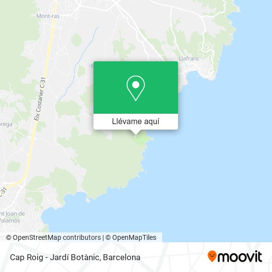 Mapa Cap Roig - Jardí Botànic