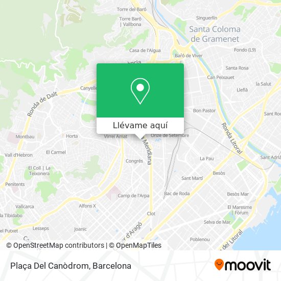 Mapa Plaça Del Canòdrom