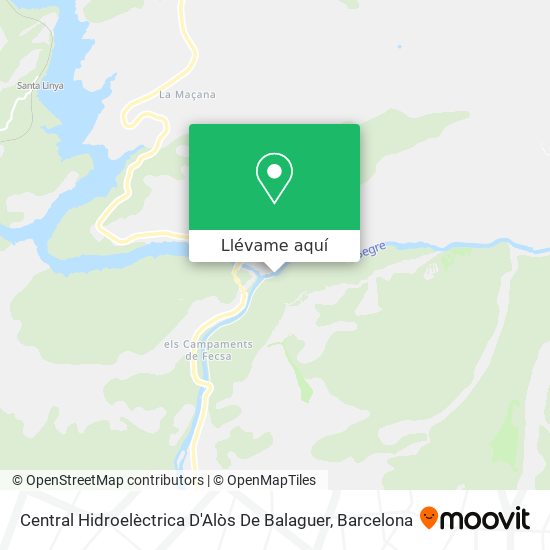 Mapa Central Hidroelèctrica D'Alòs De Balaguer