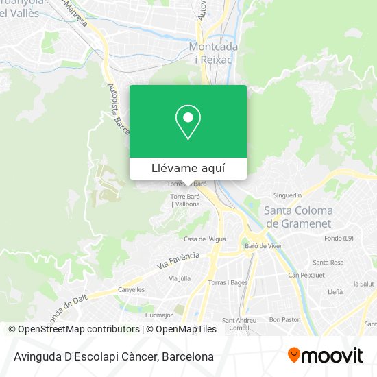 Mapa Avinguda D'Escolapi Càncer