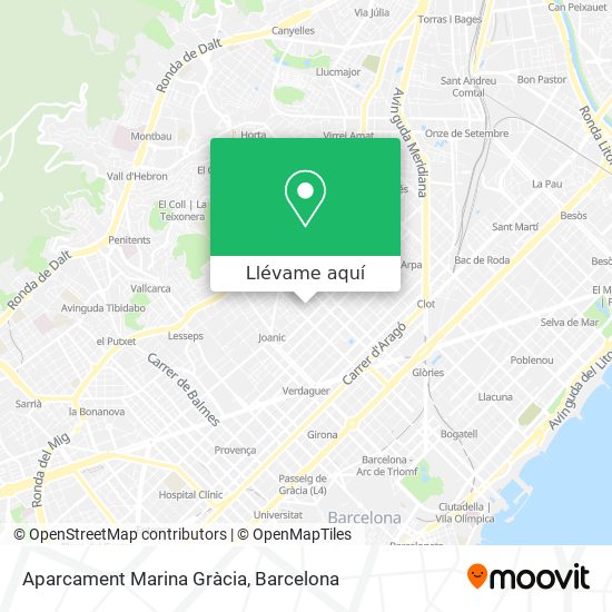 Mapa Aparcament Marina Gràcia